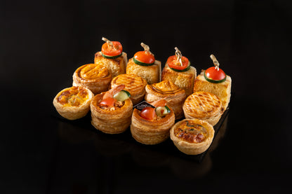 Le Goûter salé pronounced as gou-teh sa-leh is our latest savory box. We hear you well, you need a savory box to complete your Hi Tea set! Here you go, in the box :&nbsp;

Thermidor vol-au-vent 2pcs:
Puff pastry with thermidor butter &amp; prawns

Quiche 2pcs:
Mushroom &amp; spinach&nbsp;

Croque Monsieur 4pcs:
baked sandwich with turkey ham &amp; cheese

Salmon Puff 2pcs:
Puff pastry with salmon mousse &amp; smoked salmon

Mini pie 2pcs:
Creamy chicken &amp; mushroom