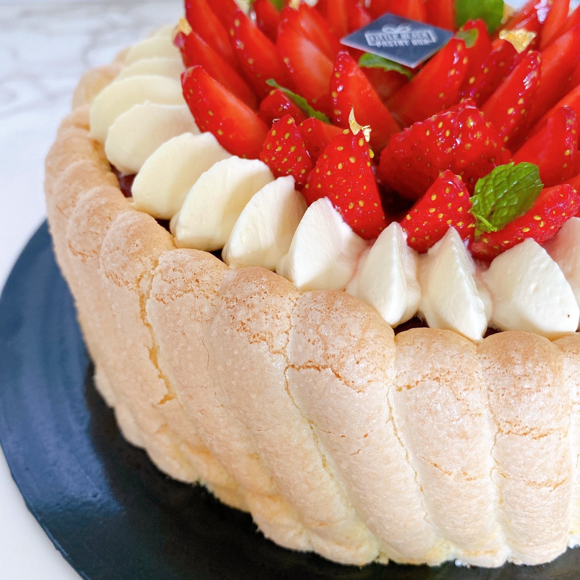 strawberry-charlotte-Little-Black-Pastry-Box-Patisserie-bakery-Pastry-cakes-Desserts, Birthday, Best cake delivery KL PJ Selangor, Same day.