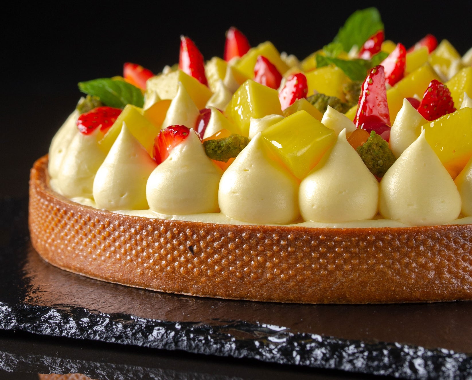 Summer Bliss Fruit Tart Mango, Strawberry, Same Day Delivery KL