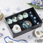 The Mystical Sapphire - Artisan Pastry Box, Macaron, Profiteroles, Petit Gateau, Eclair, Valentine's chocolate, Truffle, Chocolate, Little Black Pastry Box